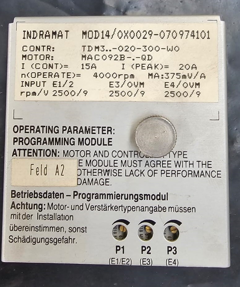 OND-167 Indramat programming module MOD14